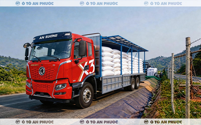 xe tải Dongfeng X3 thùng mui bạt 10m