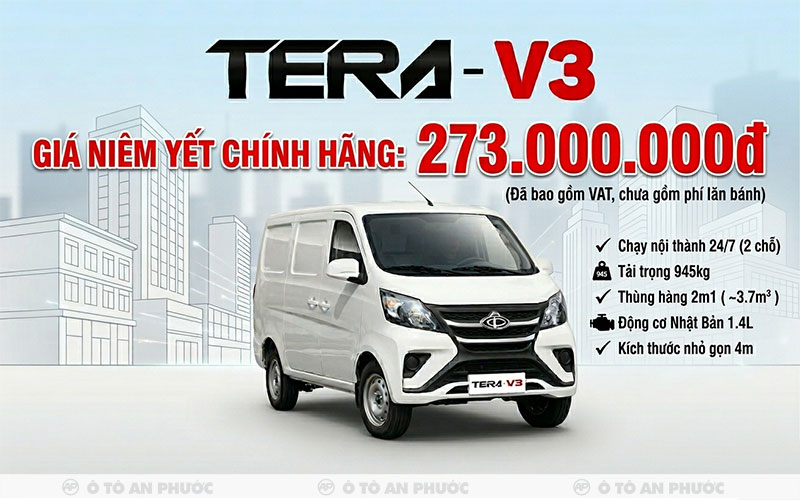 Giá xe tải van Tera V3