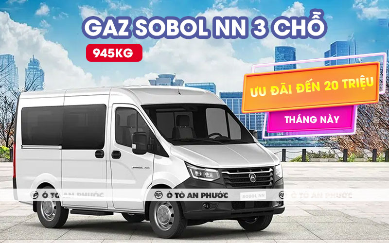 Giá xe van Gaz Sobol 3 chỗ