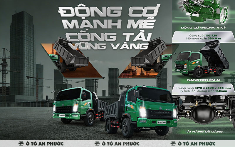 Ưu điểm xe ben TMT Sinotruk 7t5