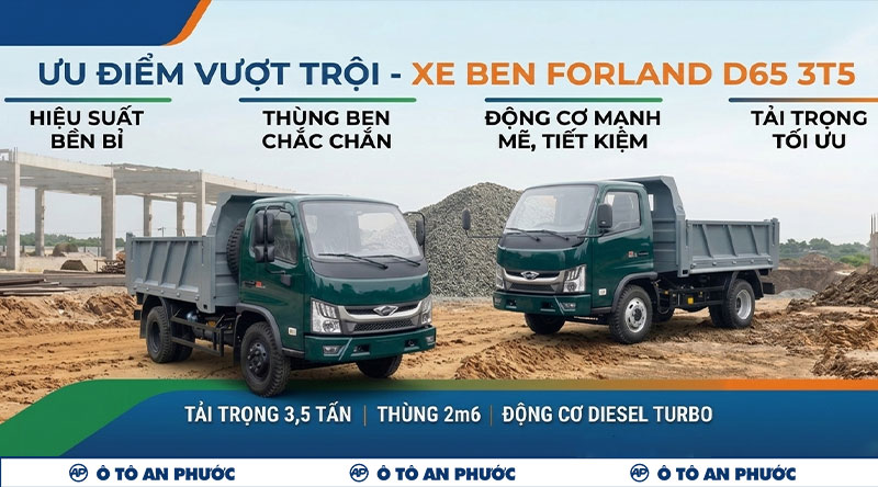 Ưu điểm xe ben Forland D65