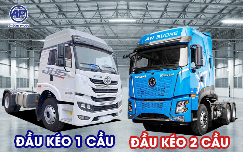 Xe đầu kéo 1 cầu và 2 cầu
