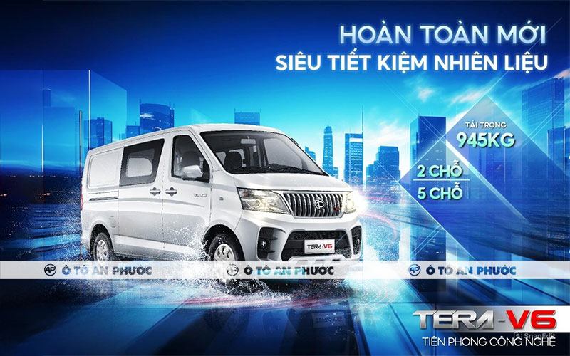 Xe tải van Tera V6 5 chỗ