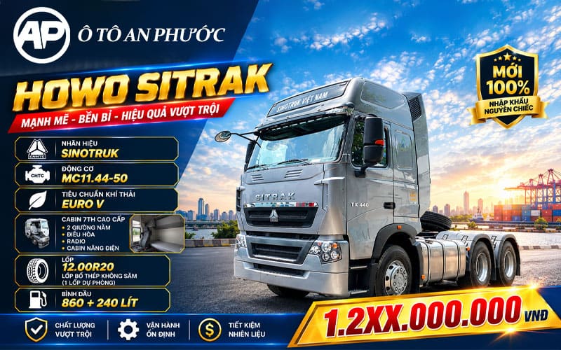 Giá xe đầu kéo Howo Sitra T7H 440