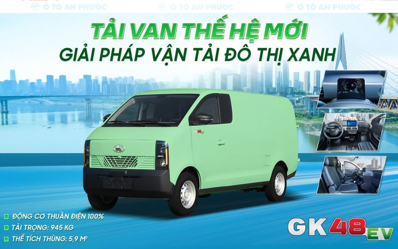 Xe van điện Kim Long GK48 EV
