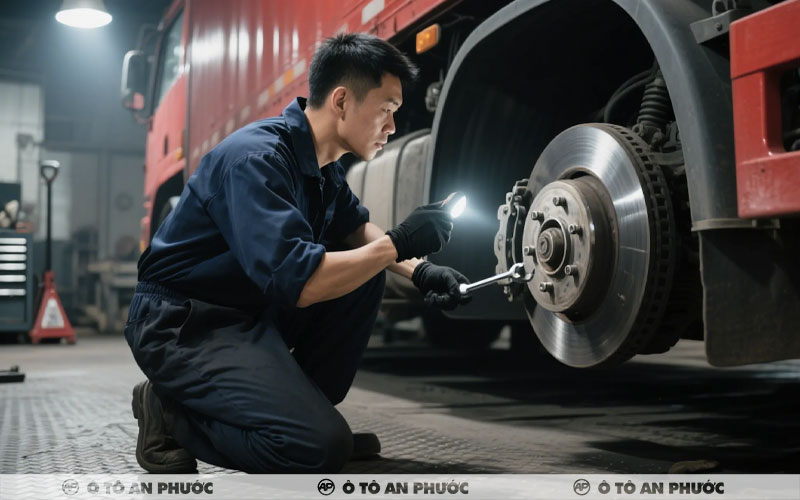 Bảo dưỡng phanh xe đầu kéo