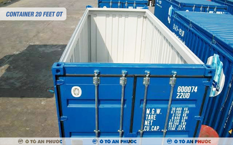 Open Top - container 20 feet chở được bao nhiêu tấn