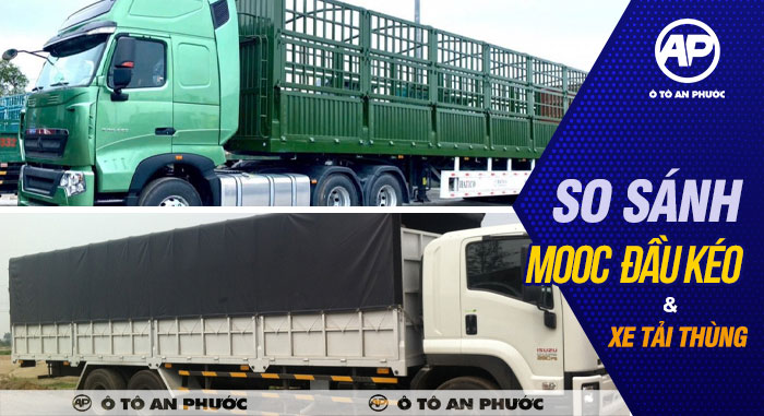 mooc đầu kéo và xe tải thùng