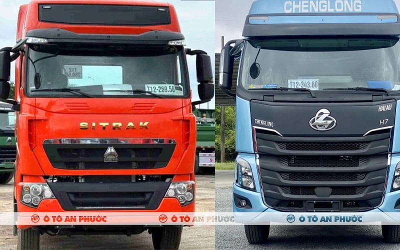 So sánh ngoại thất - nội thất Chenglong H7 và Howo Sitrak