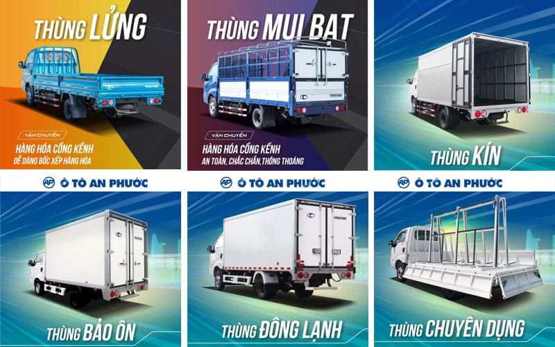 Các loại thùng xe tải phổ biến
