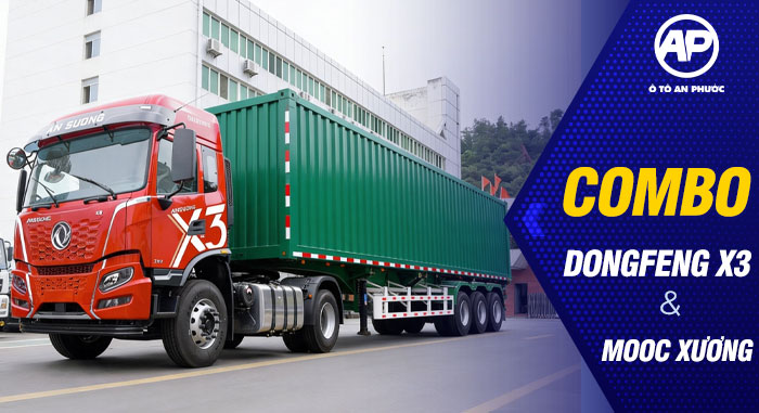 Combo Dongfeng X3 và mooc xương
