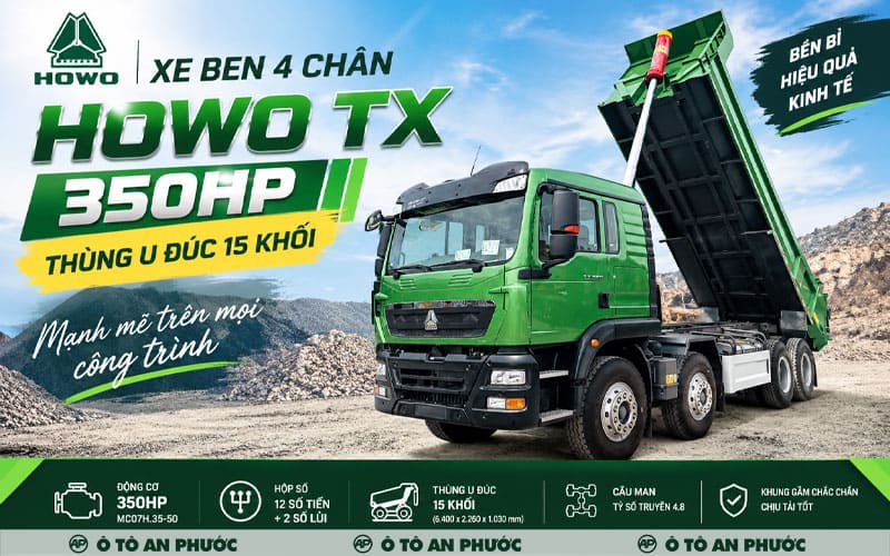 Giá xe ben Howo TX 350HP