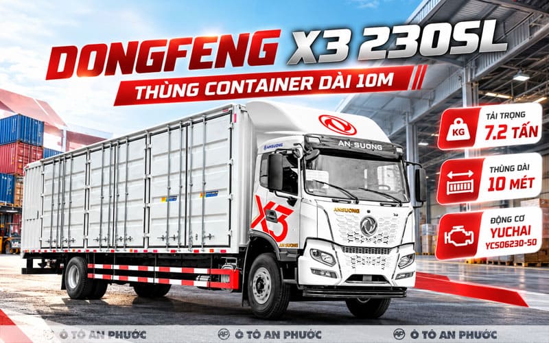 Xe tải Dongfeng 230SL thùng container 10m