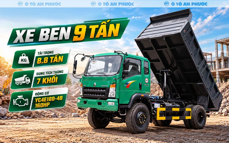 xe ben tmt sinotruk 9 tấn