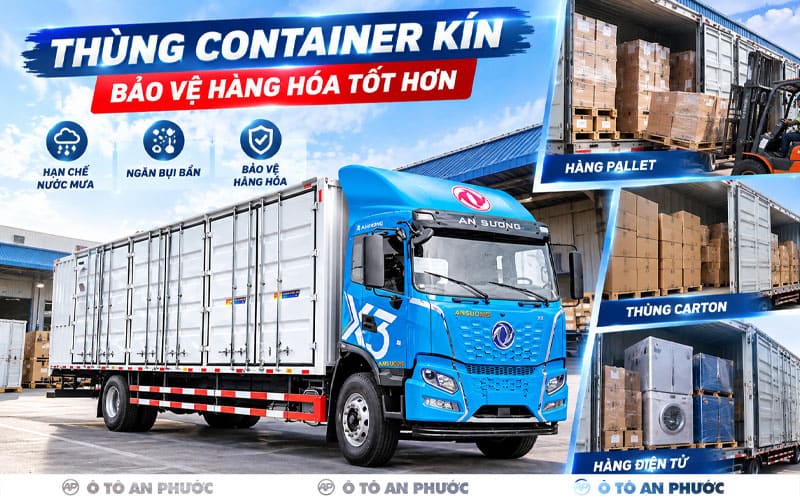 Xe tải Dongfeng X3 thùng container