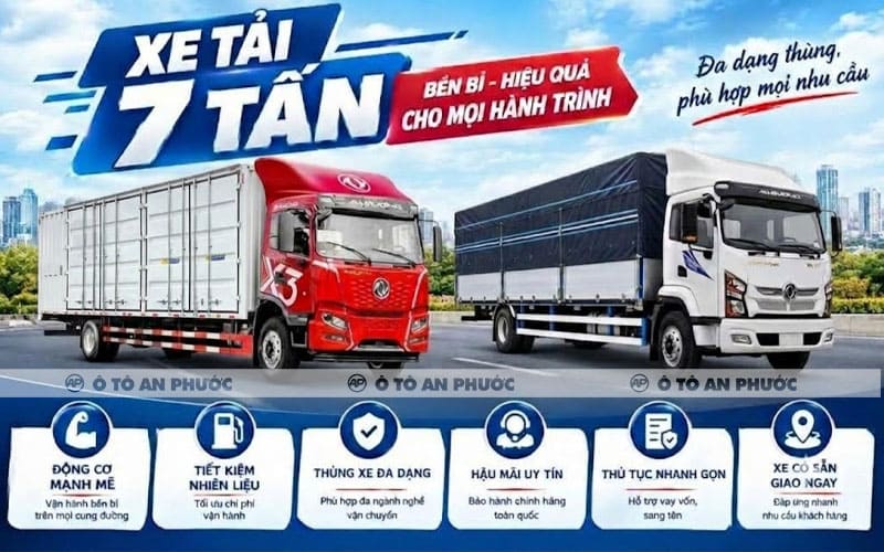 Xe tải 7 tấn thùng dài