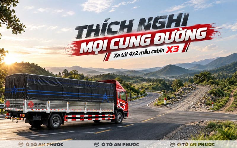 Xe tải thùng mui bạt 10m Dongfeng X3